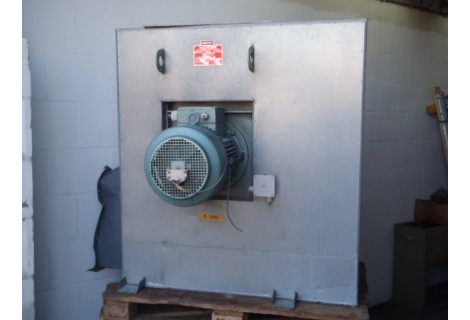 Radiaal ventilator 400 volt 1500 RPM 11 KW Chicago blower, Used.