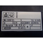 Schakelaar 1,6 A - 2,5 A opbouw motorbeveiliging PKZ