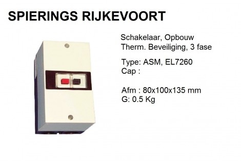 Schakelaar 2,5 A - 4 A opbouw motorbeveiliging PKZ
