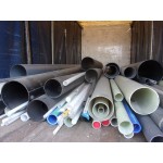 Partij kunststof buizen industrieel.