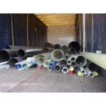 Partij kunststof buizen industrieel.