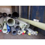 Partij kunststof buizen industrieel.