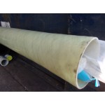 Partij kunststof buizen industrieel.