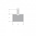 Trillingsvoet type D 100x80mm (M16)