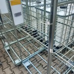 3-Heks rolcontainer, used.