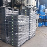 Kunststof pallet open bovendek, half zwaar 80x120cm, gebruikt