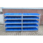 Bakkenkast, Opbergsysteem, Stelling met 55 Opbergbakken. USED.