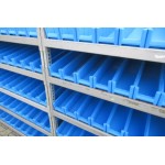 Bakkenkast, Opbergsysteem, Stelling met 55 Opbergbakken. USED.