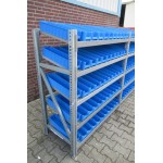 Bakkenkast, Opbergsysteem, Stelling met 55 Opbergbakken. USED.