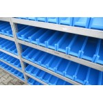 Bakkenkast, Opbergsysteem, Stelling met 55 Opbergbakken. USED.