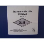 Transmissie olie, 85 W 140 API  GL 5 in 20 liter verpakking.