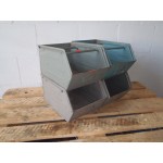 vintage industrieel magazijnbak stapelbak