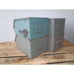 vintage industrieel magazijnbak stapelbak